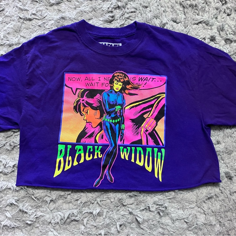 Forever 21 Purple Graphic Crop Top